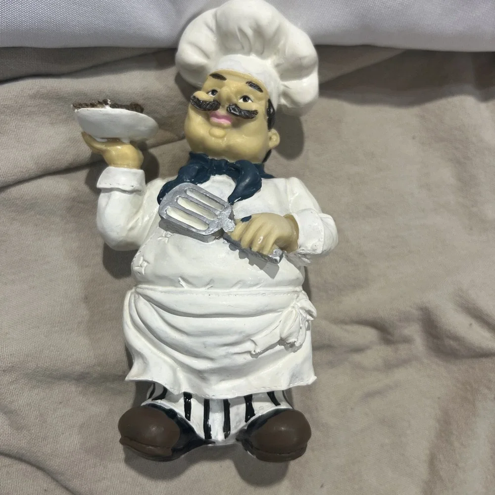 Vintage Polyresin Figurine Chef Kitchen Collectibles‎ Italian